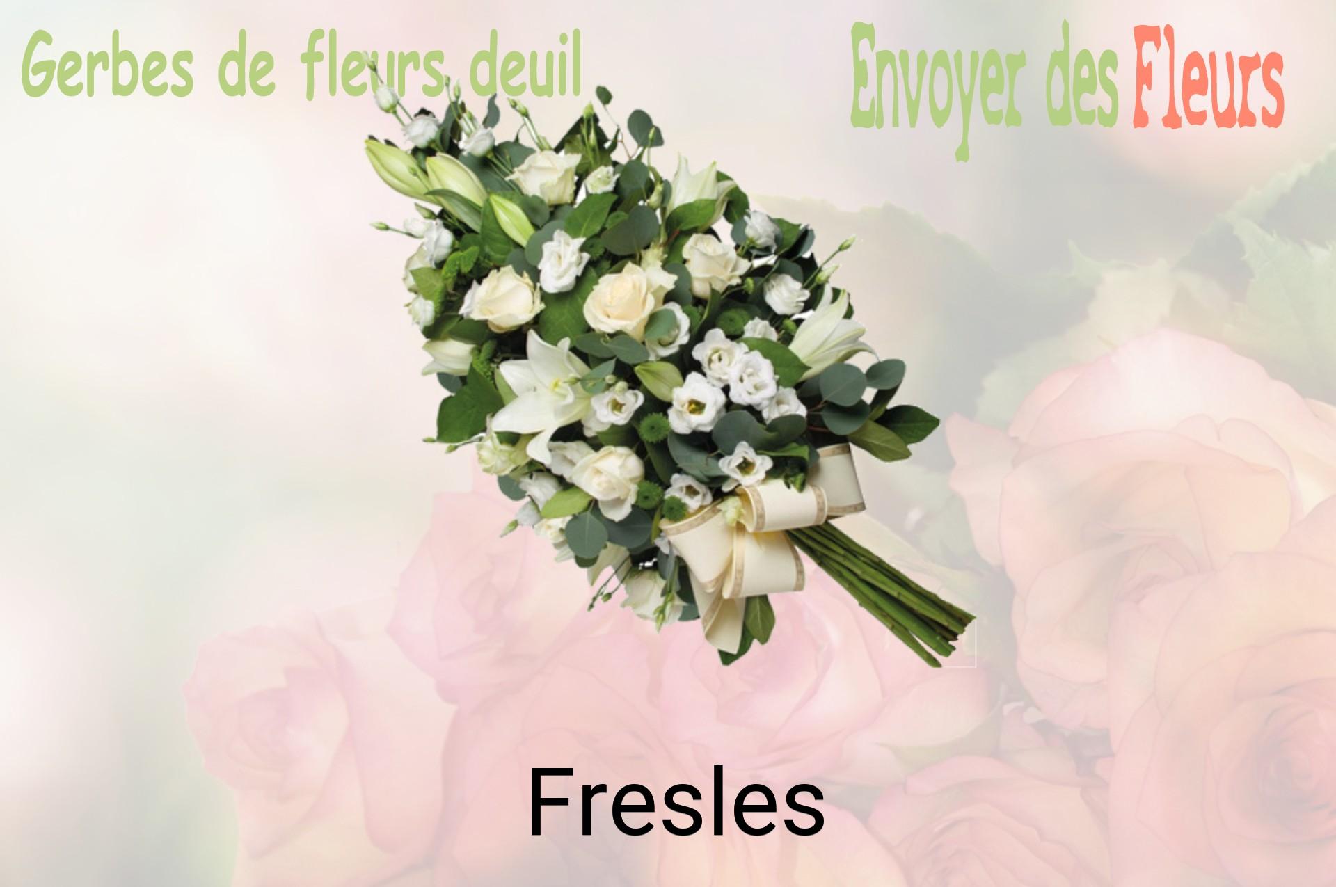 Gerbe de fleurs de deuil livrée à Fresles